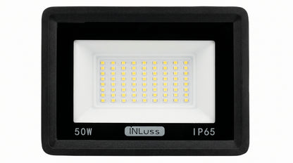 INLuss® Proyector LED 50W | IP65 Exterior | Certificado CE | 5,000 lm | 6500K | Garantía de 3 años