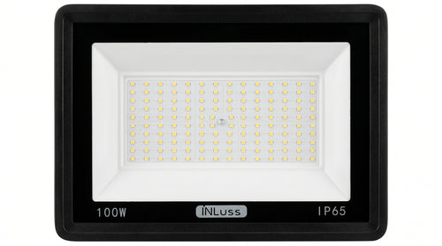 INLuss® LED Floodlight 100W | IP65 Outdoor | CE Certified | 10000 lm | 6500K | 3-Year EU Warranty