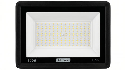 INLuss® Proyector LED 100W | IP65 Exterior | Certificado CE | 10,000 lm | 6500K | Garantía de 3 años