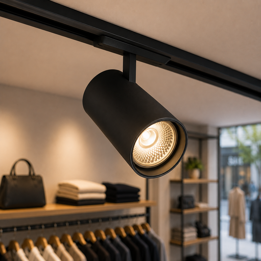 Pack 2 uds · Foco de carril monofásico LED 20/25/30W CCT regulable negro
