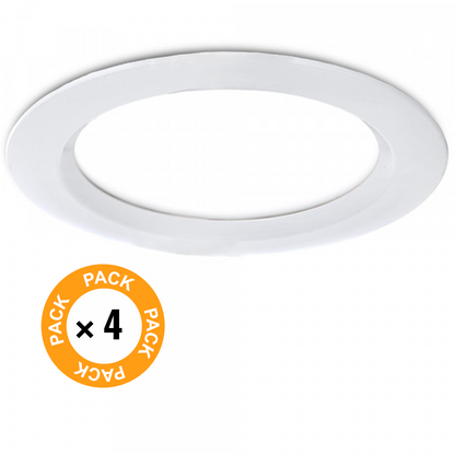 Pack 4 downlights LED 24W IP65 para baño y cocina 6000K