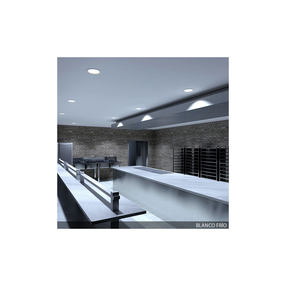 Pack 4 downlights LED 24W IP65 para baño y cocina 6000K